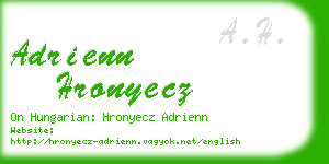 adrienn hronyecz business card